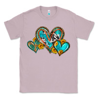Lilac western leopard turquoise cowhide hearts olivia Classic Tee - OliviaCreatesArt