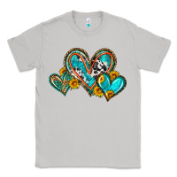 Moon Dust western leopard turquoise cowhide hearts olivia Classic Tee - OliviaCreatesArt