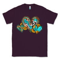 Plum western leopard turquoise cowhide hearts olivia Classic Tee - OliviaCreatesArt