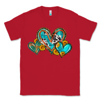 Red western leopard turquoise cowhide hearts olivia Classic Tee - OliviaCreatesArt
