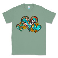 Sage western leopard turquoise cowhide hearts olivia Classic Tee - OliviaCreatesArt