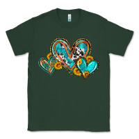 Sports Green western leopard turquoise cowhide hearts olivia Classic Tee - OliviaCreatesArt