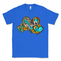 True Royal western leopard turquoise cowhide hearts olivia Classic Tee - OliviaCreatesArt