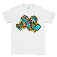 White western leopard turquoise cowhide hearts olivia Classic Tee - OliviaCreatesArt