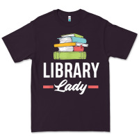 Plum womens funny library lady librarian library assistant t shirt Premium Tee - linhVisuals