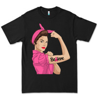Black believe cancer awareness women gift Premium Tee - linhVisuals