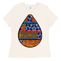 Bone african fabric pattern teardrop earrings 4 Ladies Tee - BundleAndBundleShop