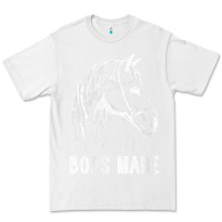 White womens boss mare horseback riding equestrians men horse women gift v n Premium Tee - linhVisuals