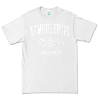 White newburyport ma vintage crossed oars & boat anchor sports t shirt Premium Tee - linhVisuals