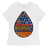 White african fabric pattern teardrop earrings 4 Ladies Tee - BundleAndBundleShop