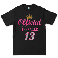Black official 13 teenager cute 13th birthday ideas for girls t shirt Premium Tee - linhVisuals