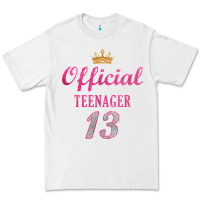 White official 13 teenager cute 13th birthday ideas for girls t shirt Premium Tee - linhVisuals