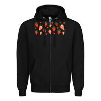 Black strawberry Zipper Hoodie - Jasminsmagicworld