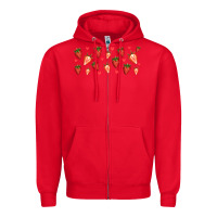 Red strawberry Zipper Hoodie - Jasminsmagicworld