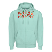 Seafoam strawberry Zipper Hoodie - Jasminsmagicworld