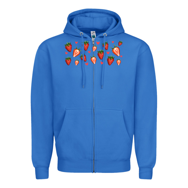 Strawberry Zipper Hoodie by Jasminsmagicworld | Teevron