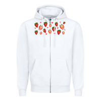 White strawberry Zipper Hoodie - Jasminsmagicworld