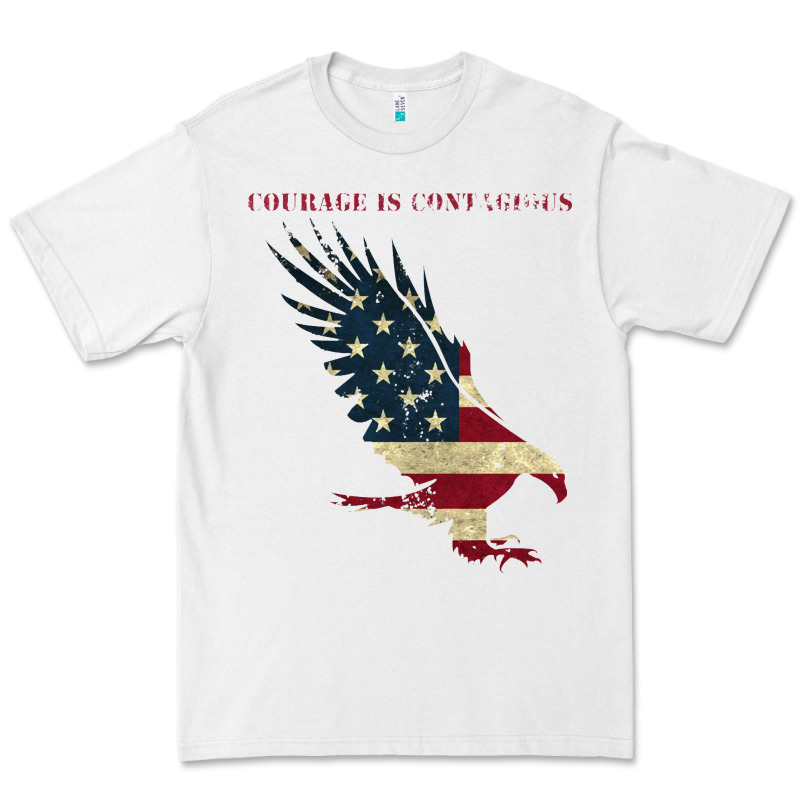 Courage Is Contagious And Eagle Premium Tee by linhVisuals | Teevron