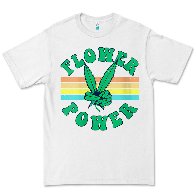 Womens Flower Power 420 Thc Pot Weed Medical Marijuana Funny Weed V Ne Premium Tee by linhVisuals | Teevron