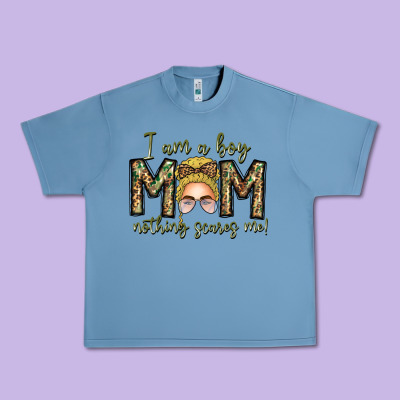 Iam Boy Mom Nothing Scares Me Urban Heavy Tee Designed By Cowhidedigitalart
