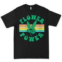 Black womens flower power 420 thc pot weed medical marijuana funny weed v ne Premium Tee - linhVisuals