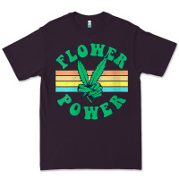 Plum womens flower power 420 thc pot weed medical marijuana funny weed v ne Premium Tee - linhVisuals
