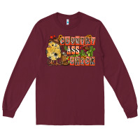 Burgundy Country Ass Chick Long Sleeve Tee - CowhideDigitalArt