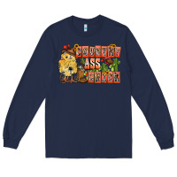 Navy Country Ass Chick Long Sleeve Tee - CowhideDigitalArt