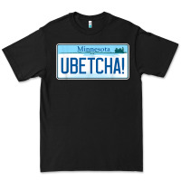 Black ubetcha (you betcha) minnesota license plate t shirt Premium Tee - linhVisuals