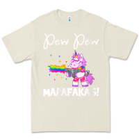 Bone womens pew madafakas funny fantasy unicorn with rainbow gun   white v Premium Tee - linhVisuals
