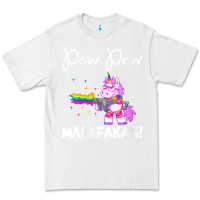 White womens pew madafakas funny fantasy unicorn with rainbow gun   white v Premium Tee - linhVisuals