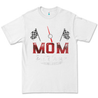 White race car mom pit crew racing family birthday party t shirt Premium Tee - linhVisuals