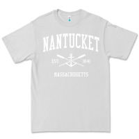 Dove Grey nantucket ma vintage crossed oars & boat anchor sports pullover hoodie Premium Tee - linhVisuals