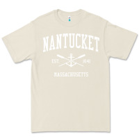 Bone nantucket ma vintage crossed oars & boat anchor sports pullover hoodie Premium Tee - linhVisuals
