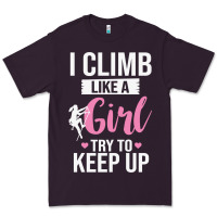 Plum climbing climb mountain climbing like a girl 345 climb climbing lover Premium Tee - linhVisuals