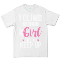 White climbing climb mountain climbing like a girl 345 climb climbing lover Premium Tee - linhVisuals