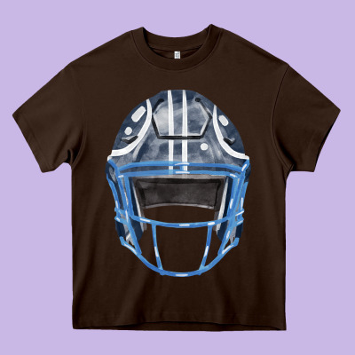 Football Helmet Fa Element 1 Heavy Core Tee Designed By Fadigitalartstudio