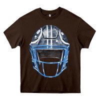 Chocolate Brown football helmet fa element 1 Heavy Core Tee - FaDigitalArtStudio