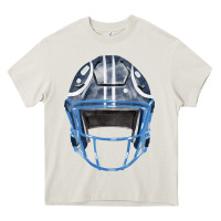 Cream football helmet fa element 1 Heavy Core Tee - FaDigitalArtStudio