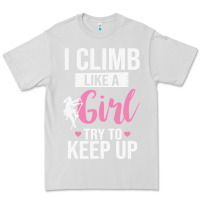 Dove Grey climbing climb mountain climbing like a girl 345 climb climbing lover Premium Tee - linhVisuals