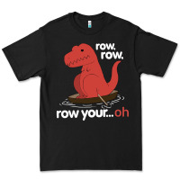 Black dinosaur dino trex row t rex saurus Premium Tee - linhVisuals