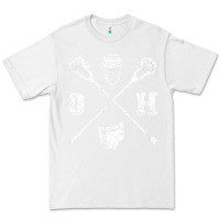 White ohio lacrosse sticks & helmet state outline lax player t shirt Premium Tee - linhVisuals
