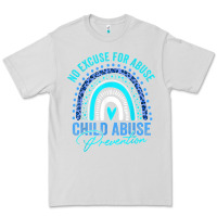 Dove Grey no excuse child abuse prevention awareness leopard rainbow t shirt Premium Tee - linhVisuals