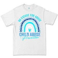 White no excuse child abuse prevention awareness leopard rainbow t shirt Premium Tee - linhVisuals