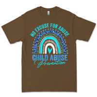 No Excuse Child Abuse Prevention Awareness Leopard Rainbow T Shirt Premium Tee | Teevron