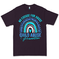 Plum no excuse child abuse prevention awareness leopard rainbow t shirt Premium Tee - linhVisuals