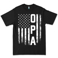 Black opa gift america flag gift for men father's day pullover hoodie Premium Tee - linhVisuals