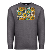 Charcoal Heather gemstone sunflower cowhide background Premium Sweatshirt - Jasminsmagicworld