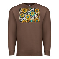 Chestnut gemstone sunflower cowhide background Premium Sweatshirt - Jasminsmagicworld
