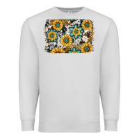 Dove Grey gemstone sunflower cowhide background Premium Sweatshirt - Jasminsmagicworld